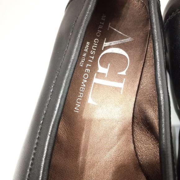 AGL Attilio Giusti Leombruni Bar Wedge Leather Pump 36 Italy 5.5 - Picture 4 of 7